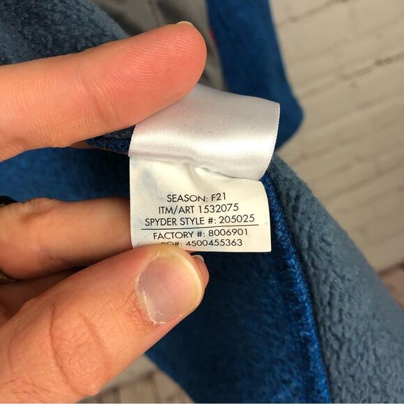 Spyder Blue Fleece Full Zip Jacket Men's Sz XL - Picture 9 of 10